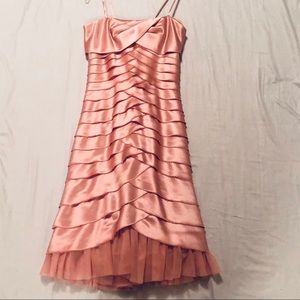 BCBG satin tiered cocktail dress